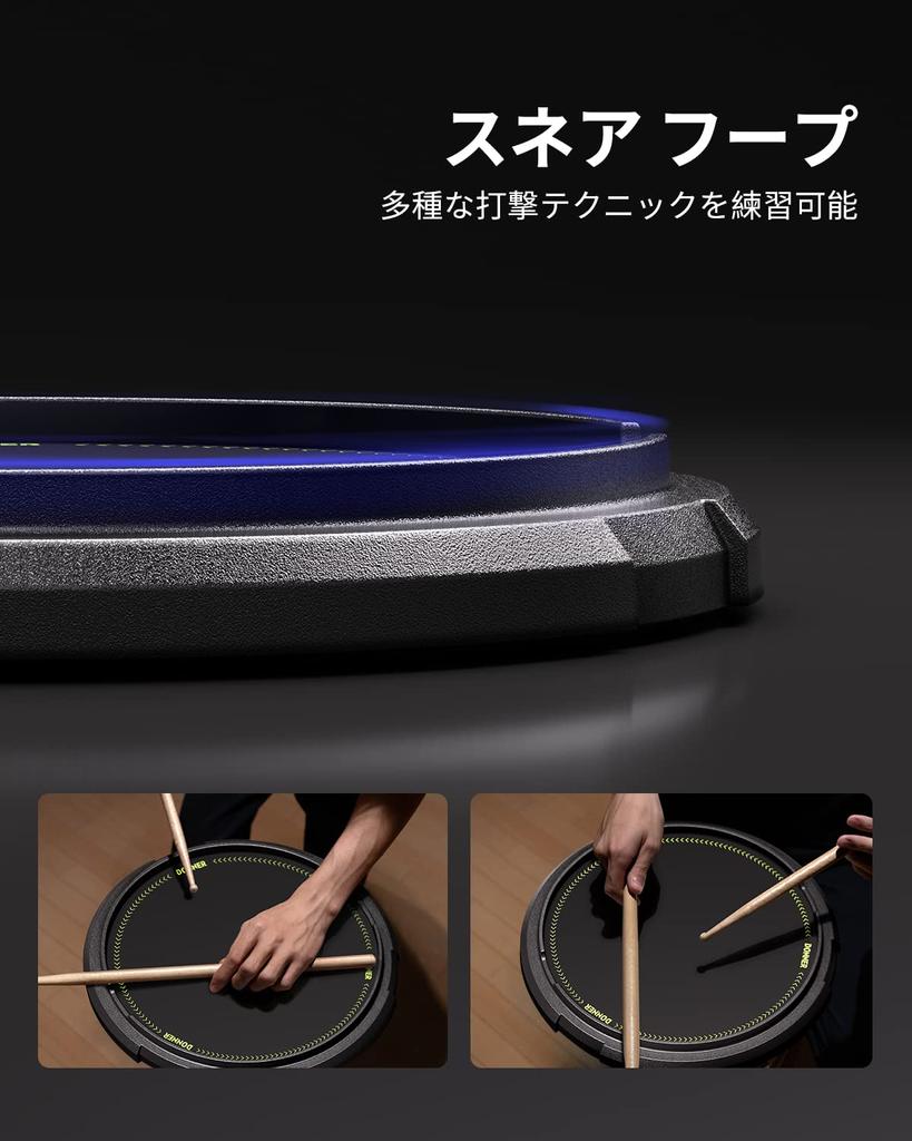 Donner Drum Practice Pad Training Drum High Drum Pad Percussion Snare Drum 3 пары чехлов для хранения 12 шт. Черный комплект, тихий, пуля, антивибрационный