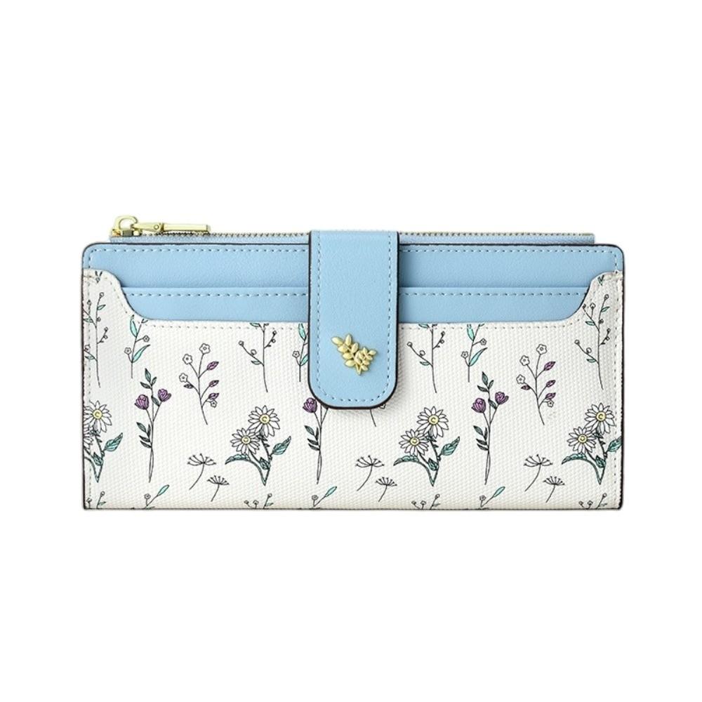 Handheld Long Folding Wallet Waterproof Check Credit Card Bag Fashion Money Purse Bag Travel