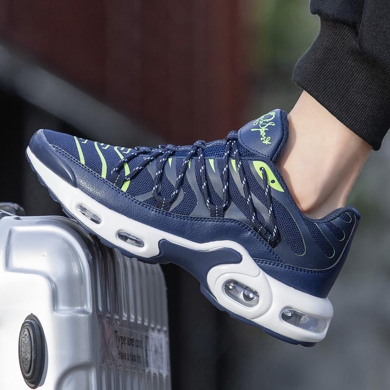 Men Sneakers Running Fashion Outdoor Jogging Sports Shoes Mesh Breathable Cushioning Black Basket Footwear Male Plus Size 39-46