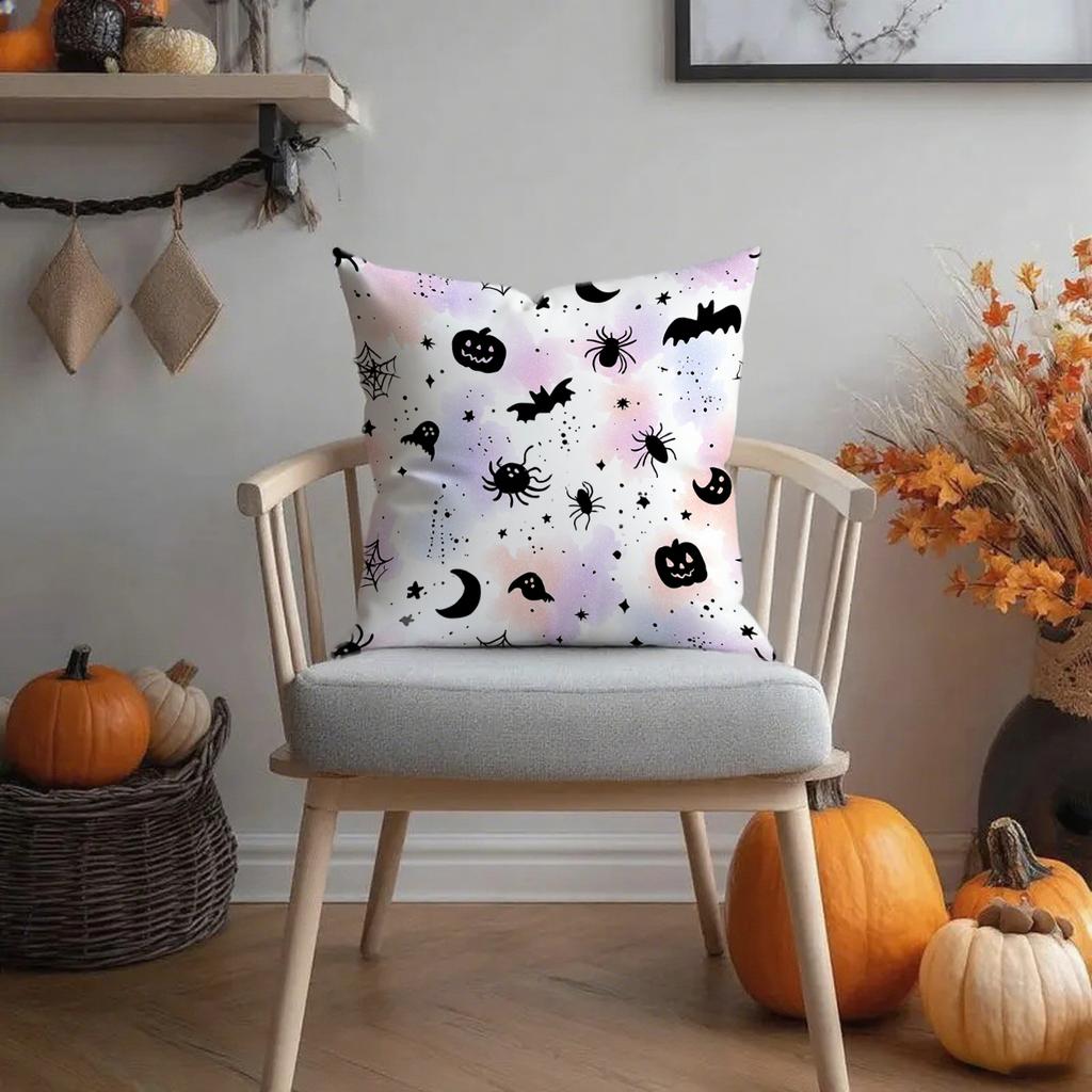 Halloween-Themed Pillowcases With Trickssuitable For Sofa Car Bedroom Decorative Cushion Cover Pillow Cover