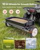 Tow Behind Lawn Spreader with Aeration Spikes, 0.81m Spreading Width, Broadcast Spreader with Universal Hitch, Garden Seeder & Soil Aerator with