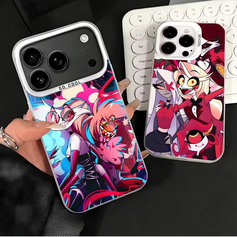 Мягкий чехол для телефона Hazbin Hotel Anime для iPhone 15 16 17 Pro Max 17Air 16E 14 Plus 13 12 Mini Ударопрочный чехол Задняя крышка