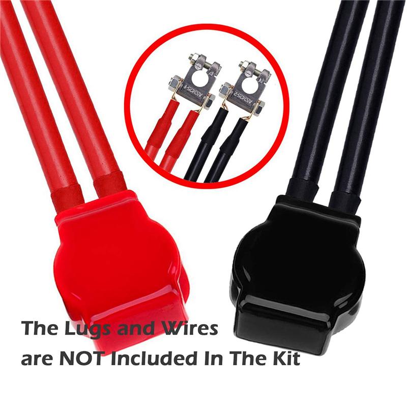 A14U-3X Battery Terminals(Heavy Duty) Battery Terminal Negative & Positive With Plastic Cover Made Of Lead Alloy Kit