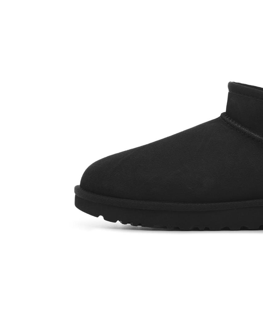 Ugg Suede Leather Mini Boots (Classic Ultra Mini) W - Black / 1116109Blk
