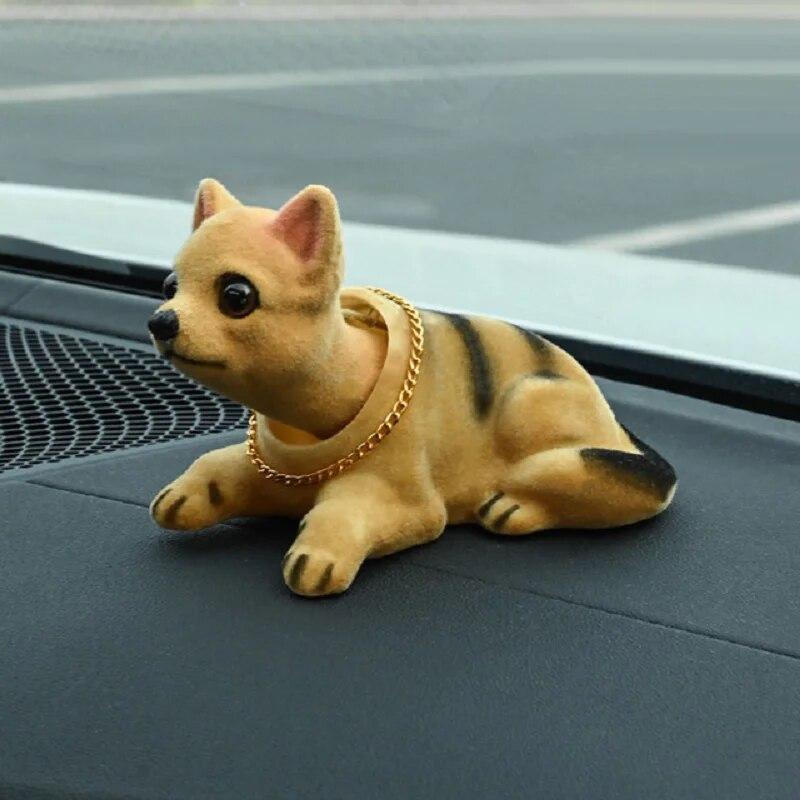Автомобильная кукла хаски бигль сенбернар овчарка качающая голова собака украшение украшение интерьера автомобиля милый креативный подарок настольный орнамент