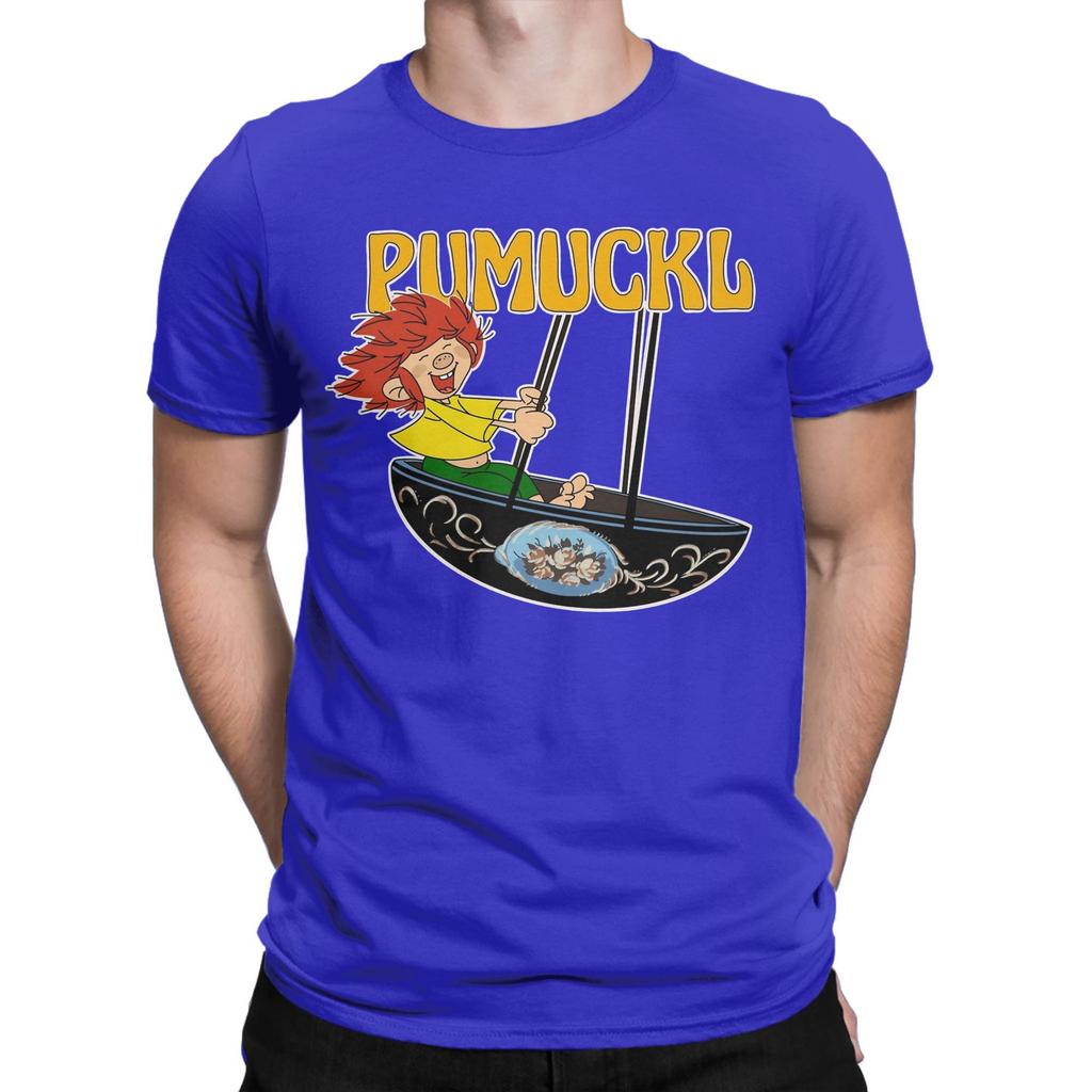 Футболка Pumuckl Swing Мужская из чистого хлопка Сумасшедшая футболка Круглый вырез Аниме Мультяшная футболка Одежда с коротким рукавом Классическая
