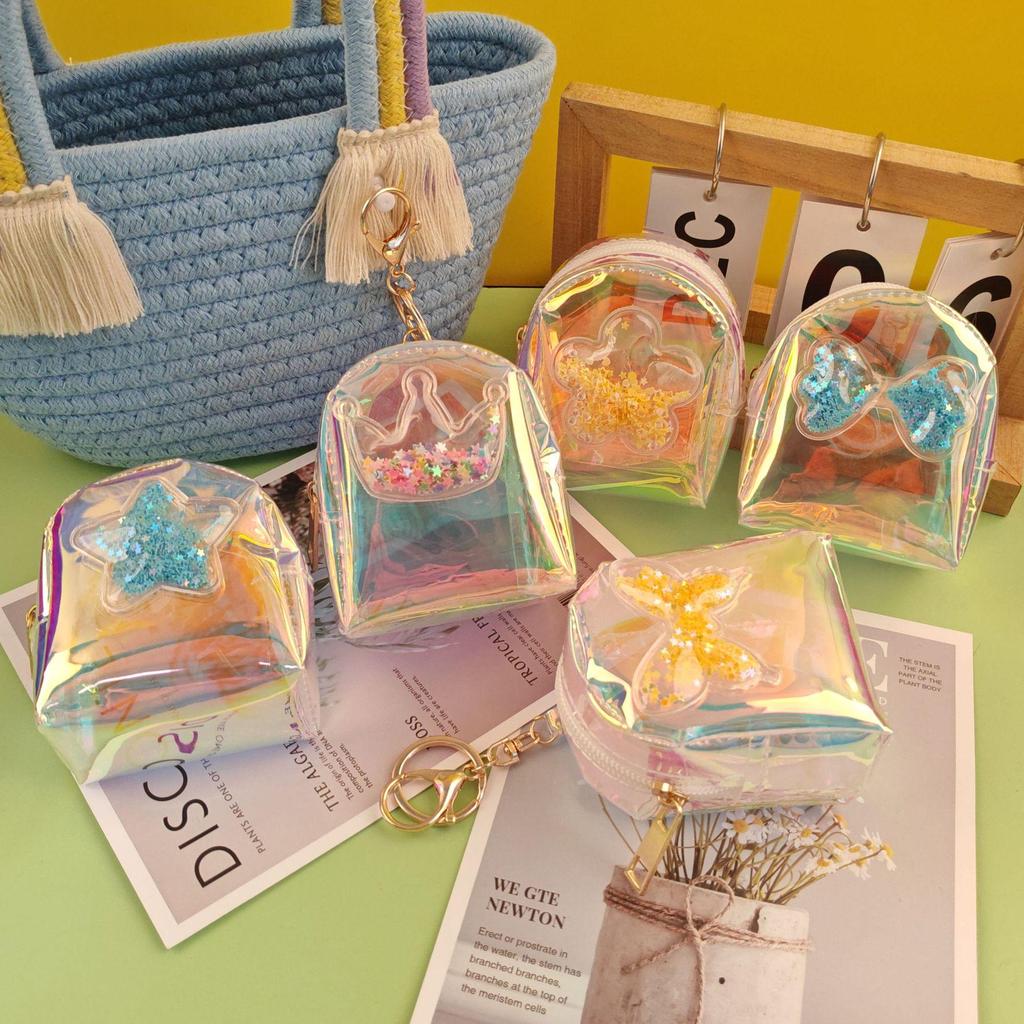 Красочный мини-кошелек для монет в форме сердца: Портативная сумка для помады и наушников