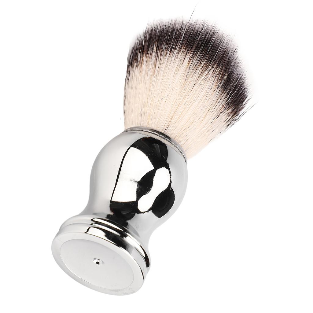 Shaving Brush Strong Cleaning Force Soft Premium Bristles Soft Hand Crafted Shaving Brush with Silver Handle for Home Salons
