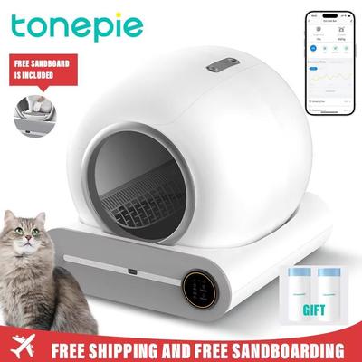 Tonepie Автоматический умный кошачий туалет самоочищающийся Arenero Gato Gato 65 л управление через приложение кошачий туалет коврик лоток ионный дезодоратор