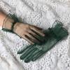Женские сетчатые перчатки из тюля с оборками - Короткие свадебные перчатки для чаепития, короткие перчатки для выпускного вечера