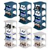 Shoe Rack Minimalist Stackable Convenient with Bottom Plate Easy To Install Save Space Stable Layered Partition Shoes Organizer Home Supplies