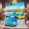 Tayo the Little Bus cartoon 2D Flat Pattern Flannel Blanket High quality All Seasons Warmth and Comfort Perfect for Christmas Gifts.PMT0914200