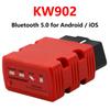 KONNWEI ELM327 V1.5 OBD2 Сканер Bluetooth 5.0 KW902 Диагностические инструменты для автомобилей ELM 327 V 1 5 OBD 2 Автомобильный считыватель кодов для Android iOS