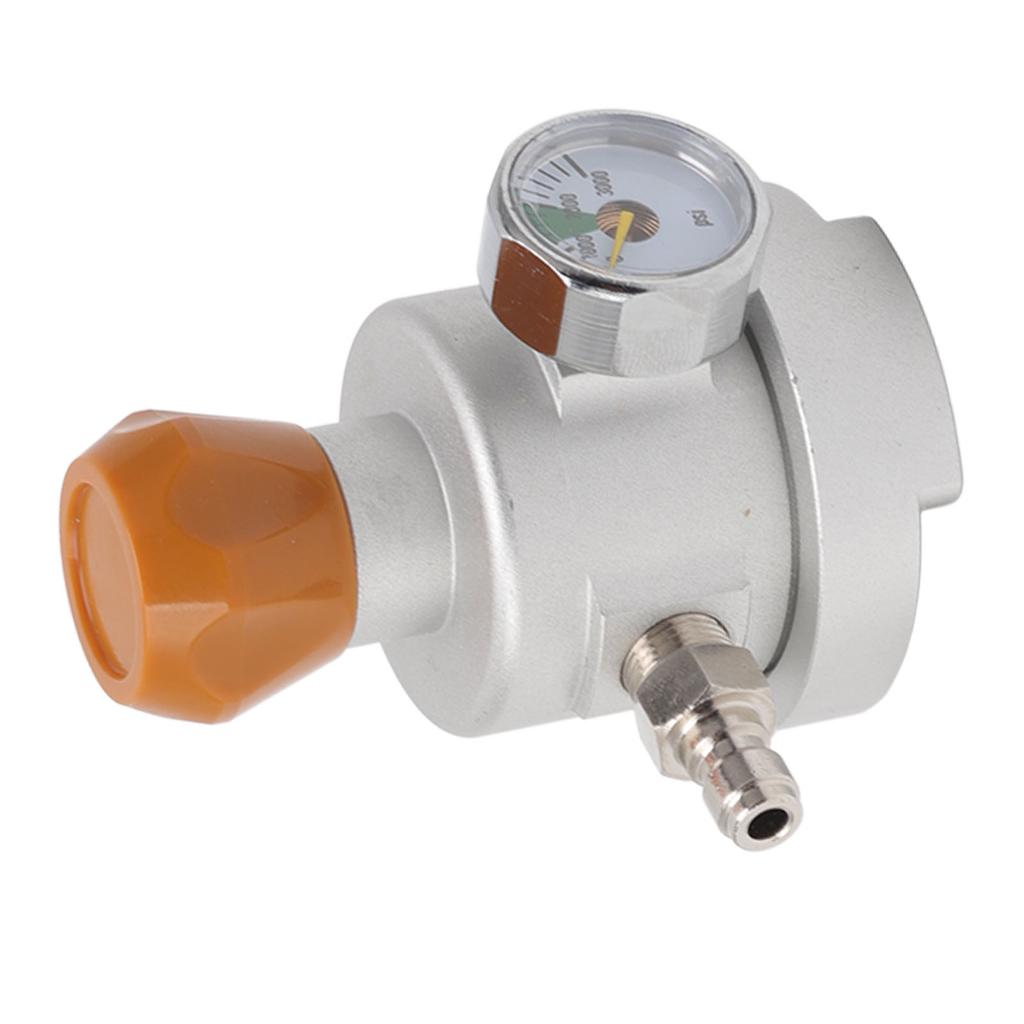 Soda Maker Adapter Aluminum Corrosion Rust Resistance CO2 Refill Connector with Pressure Gauge 8mm