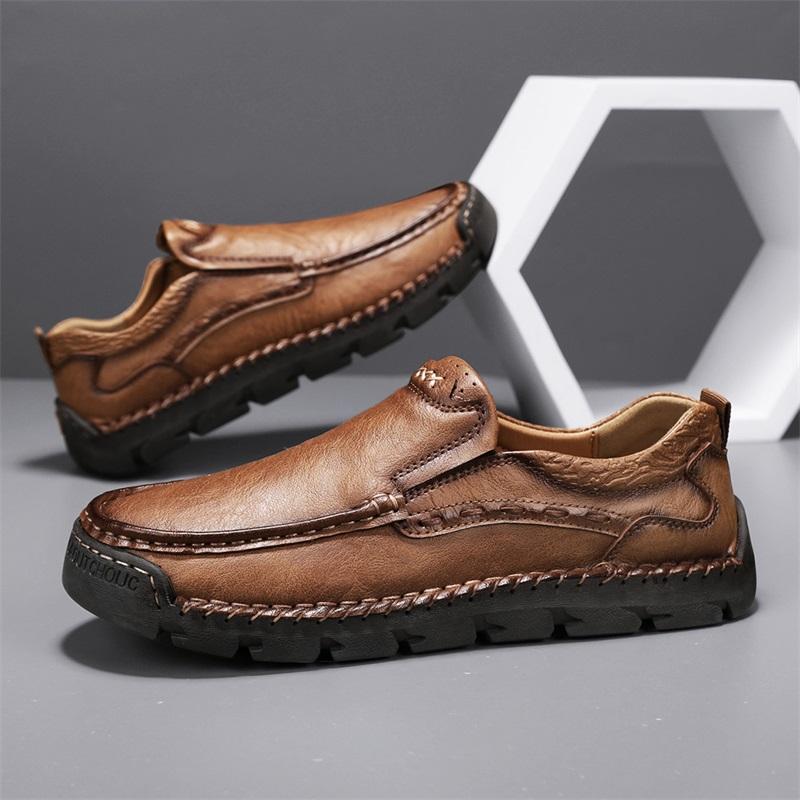 Winter/fall Men's Shoes Men's Light Comfortable Breathable Walking Flat Men Shoes Large Men's Leather Shoes