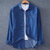 Men's Plus Size Pure Cotton Long-Sleeve Denim Shirt - Spring Collection