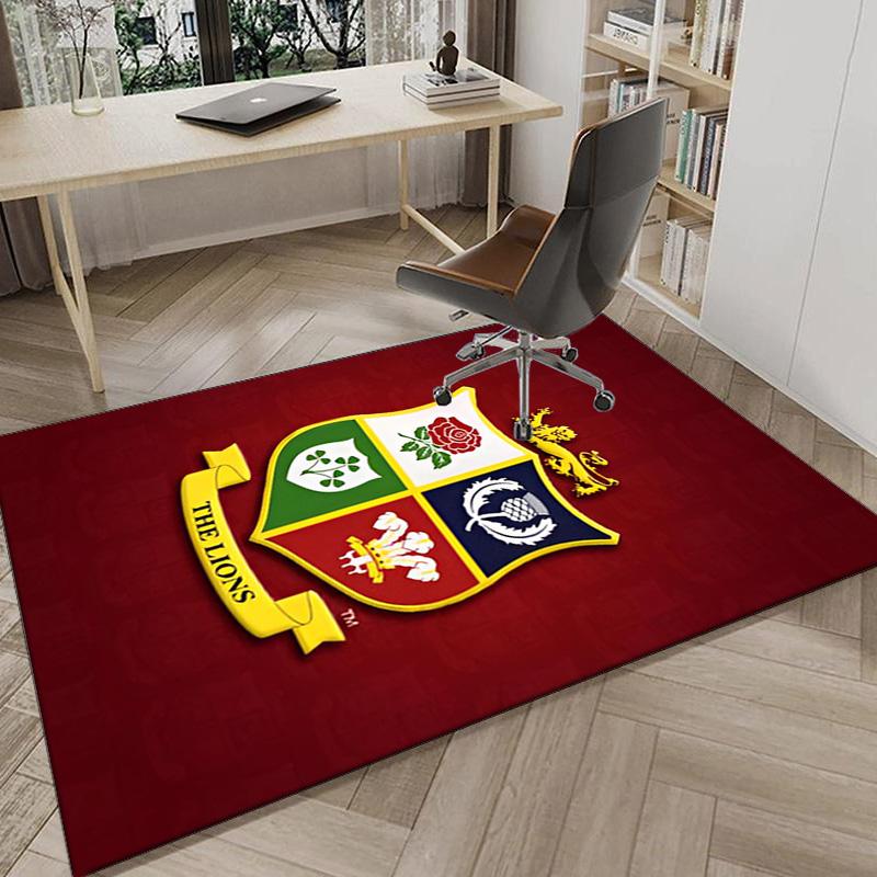 British & Irish Lions Area Rug Office rug, Chair Rug, Decor Carpet Livingroom bedroom Mat, Large Size Fan gifts Christmas gifts