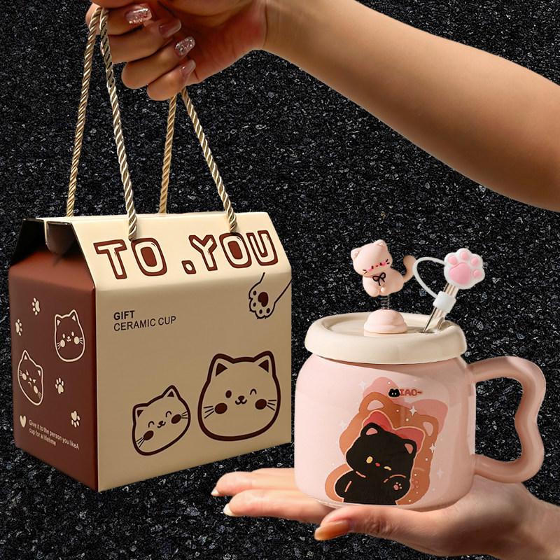 Турецкий керамический набор для латте с блюдцем - Ретро-кружка в подарочной коробке