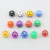 20-Sided Acrylic Dice Keychain - Transparent Solid Color Jewelry Charm