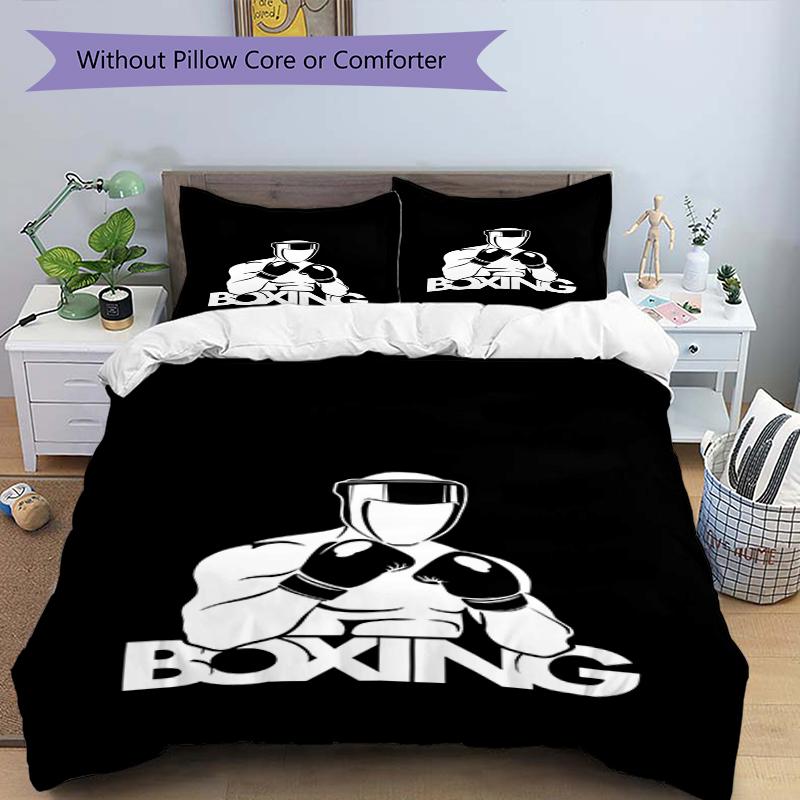 3pcs boxing Bedding Set Duvet Cover Closure Includes 1 Duvet Cover & 2 Pillowcases, Soft and Comfortable for All Seasons.