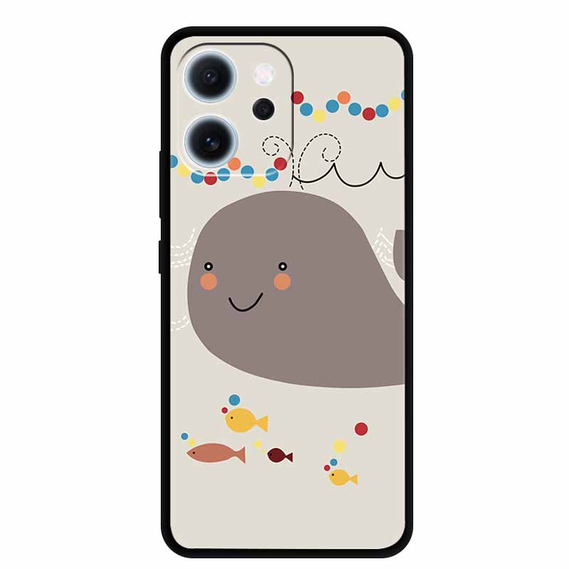 Cartoon Phone Case For Oppo Reno15 F Soft TPU Silicone Protector Relief Flower Emboss 3D Cover Funda Reno15F 15F Bumper Shield