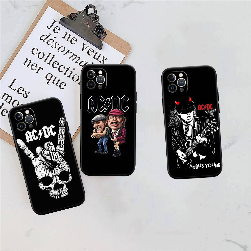 Чехол для телефона AC DC для iPhone 6 6s 7 8 11 12 13 14 15 XS Pro Max XR X SE Samsung S20 S21 S22 S23 S24 FE Ultra S8 S9 S10 Plus Lite S21S S10E