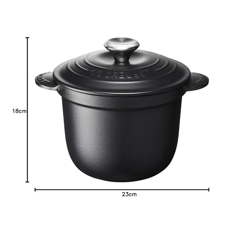 Le Creuset Cocotte Every 18" Cast Iron Enamel Pot, Matte Black, Gas, Induction, and Oven Compatible [Official Japanese Product]