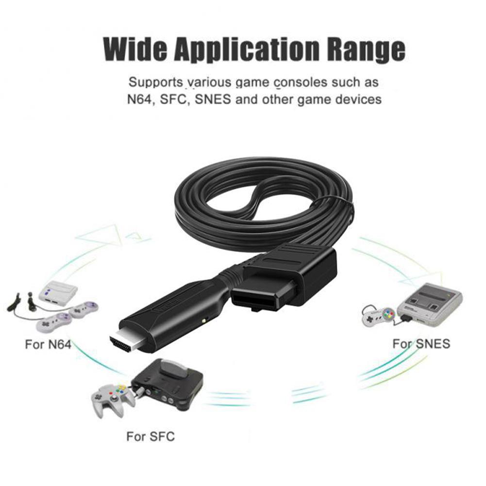 HD N64 To HDMI-compatible Converter HD Link Cable For N64/GameCube/SNES Plug and Play 1080P Nintendo 64 To HD Converter New
