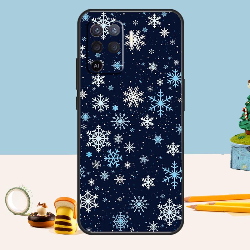 Чехол Снежинка Зимний Для Oppo A80 A60 A40 A15 A16 A17 A57 A94 A74 A54 A76 A96 A18 A38 A58 A78 A98 A5 A6 Pro