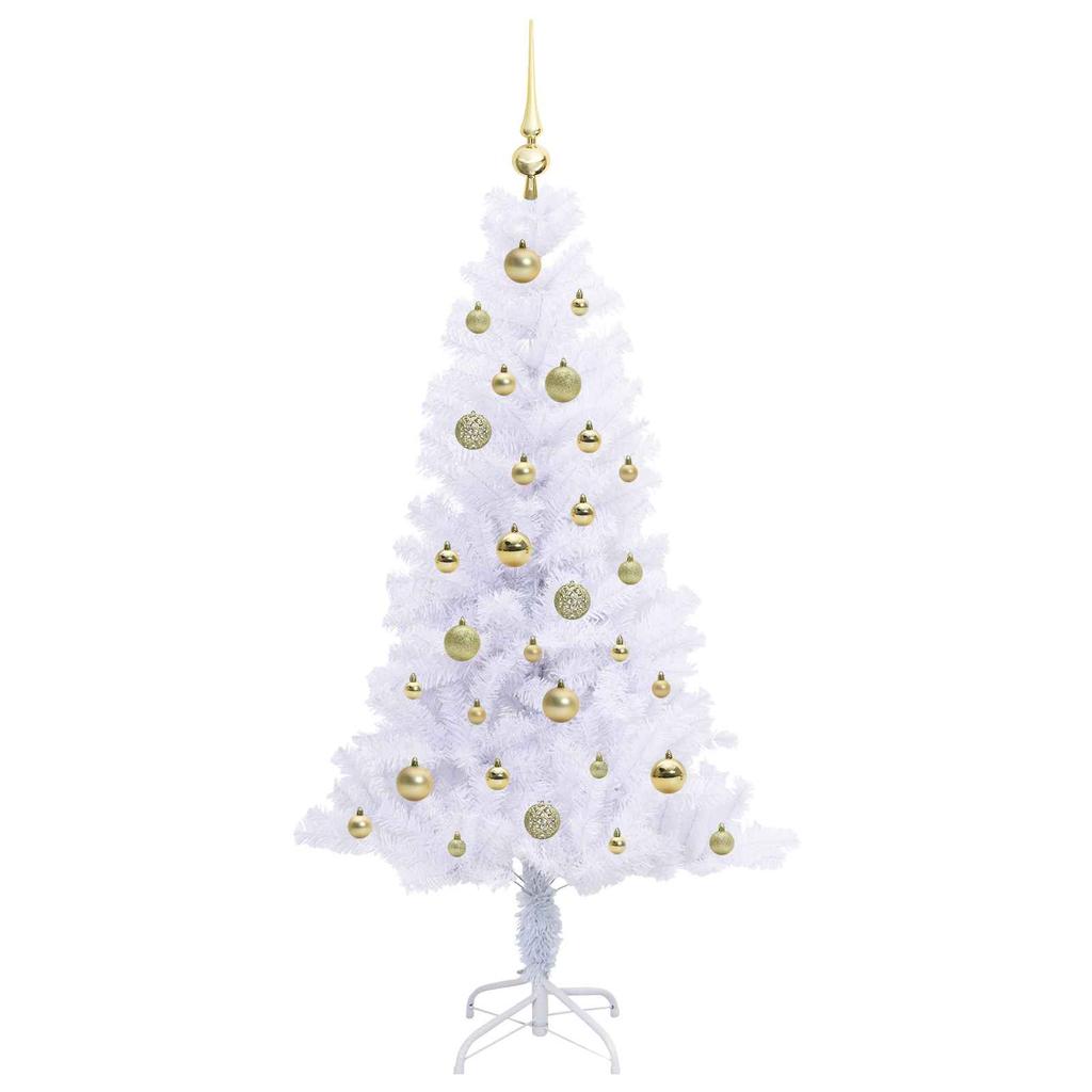 Artificial Christmas Tree White 150 cm PVC and Steel