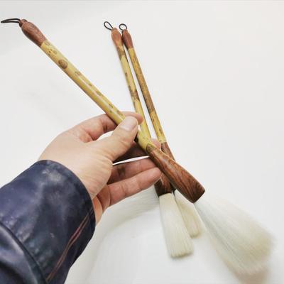 Кисть для каллиграфии и живописи из чистой овечьей шерсти - Средний/Большой размер, Тонкий кончик в стиле Янь, Идеально для официального (клерского) письма.