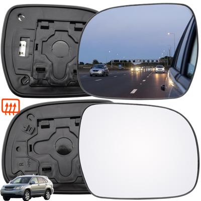 Для Lexus RX 2003-2008 Toyota Hilux 2005-2010 левая и правая дверь, боковое крыло, зеркало, стекло, выпуклое с подогревом, с пластиной, зажимом заднего вида