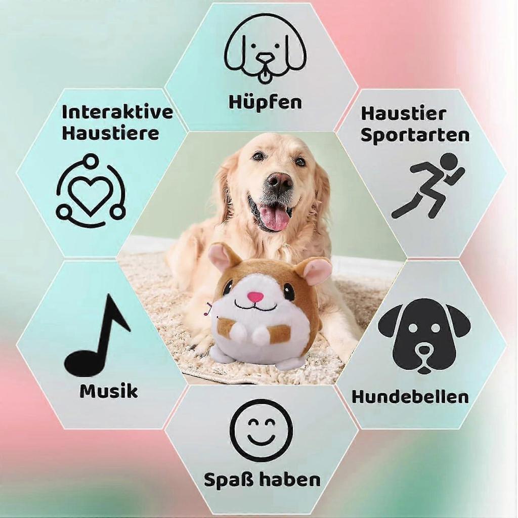 Active Moving Pet Plush Toy,Talking Movable Dog Toy