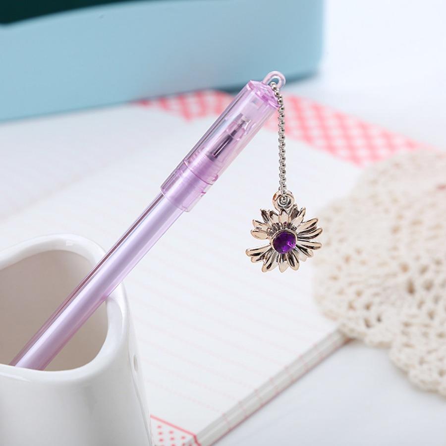 Возвращение в школу, 10 шт., 0,5 мм, креативный камень, подвеска Zou Ju, гелевая ручка, ручка-подвеска в виде сердца для девочек, офисная канцелярская ручка для подписи