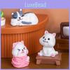 Adorable Resin Cat Figurines For Desk Decor Cute Mini Animal Ornaments Blind Box