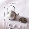 New 1/12 High Quality Dollhouse Miniature Accessories Mini Old-fashioned Kettle Cup Simulation Kettle Dollhouse Decoration