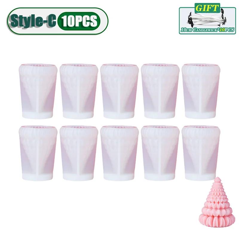 1-20 шт. Силиконовая форма для свечей в виде рождественской елки, форма для гипса и ароматерапевтических свечей своими руками, форма для мыла ручной работы, рождественское украшение