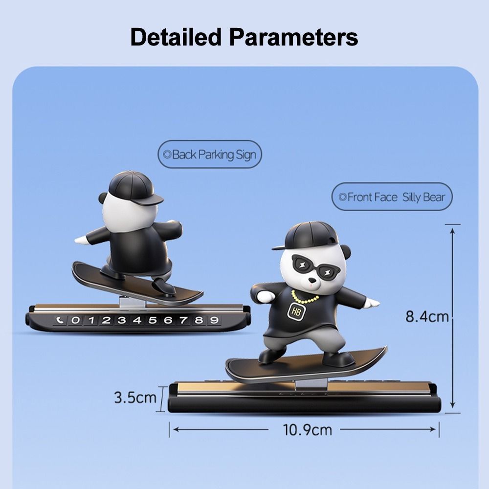 Cartoon Animal Car Temporary Parking Sign Car Parking Card Plate Automobile