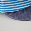 Летняя хлопковая детская шапка, милая повседневная полосатая шапочка для мальчика, мягкая козырек, детские солнцезащитные шапки для девочек