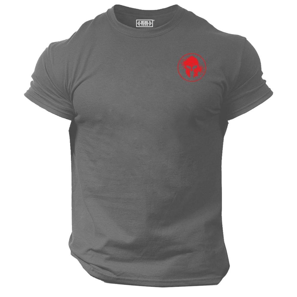 Blood Spartan T Shirt Pocket Gym Clothing Bodybuilding Training Workout Mma Top