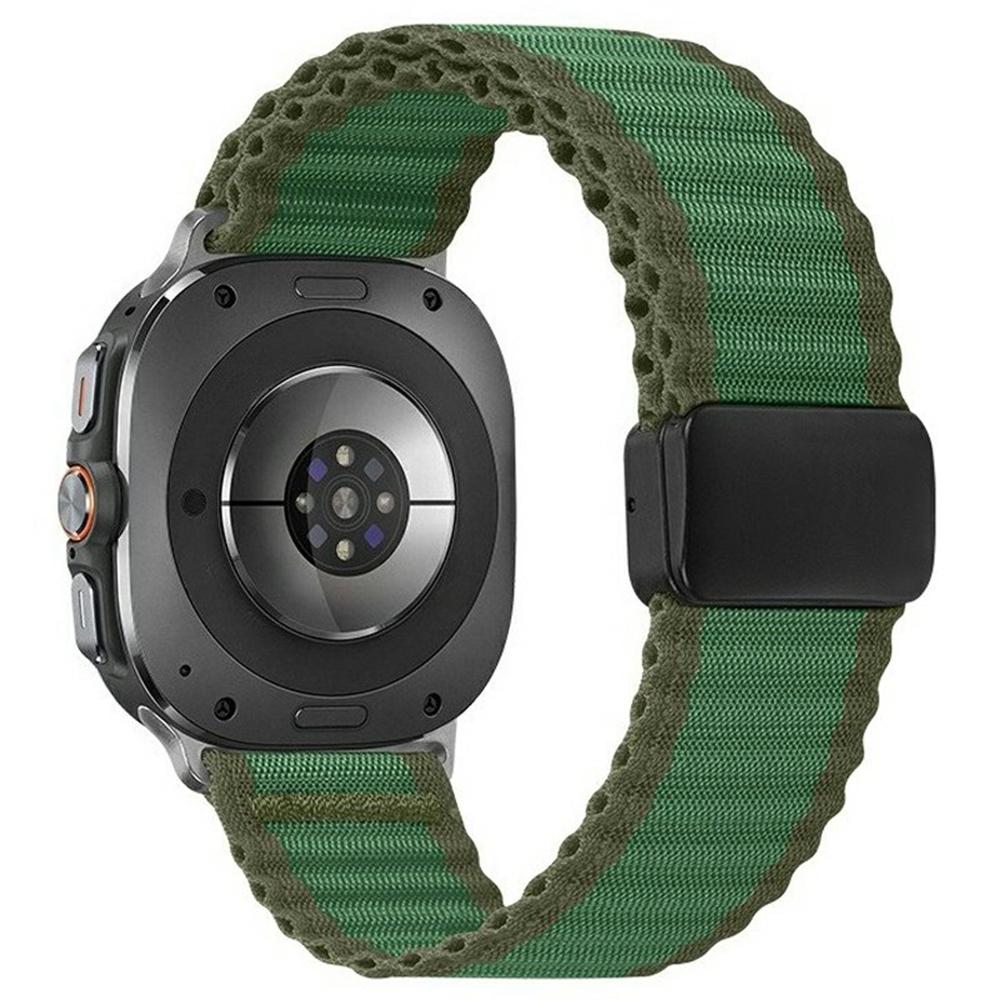 Для Samsung Galaxy Watch Ultra (2025) 47 мм / Ultra 47 мм Ремешок для часов Магнитная застежка Широкий Волнистый узор Нейлоновый ремешок на запястье