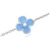 [N5387] - Silver Bracelet 'Butterflies' Silver Blue (rhodium-plated) - 10 Mm