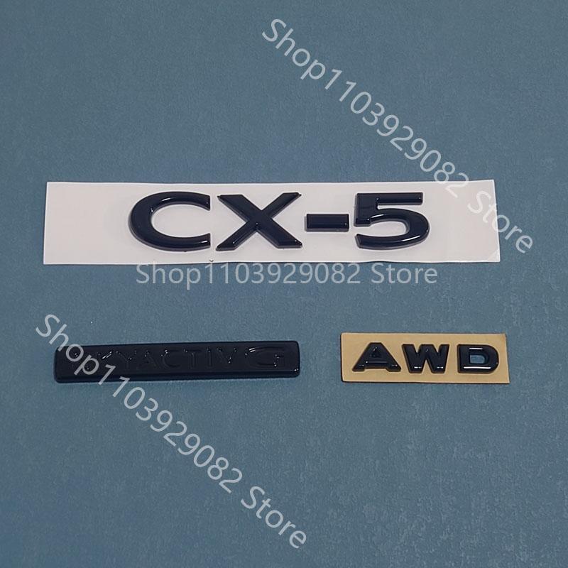 For Mazda 2 3 6 CX-5 CX-50 CX-30 CX-60 CX-90 SKYACTIV G SKYACTIV AWD black Rear Trunk Tail Logo Sticker Emblem Deca yvmsj22