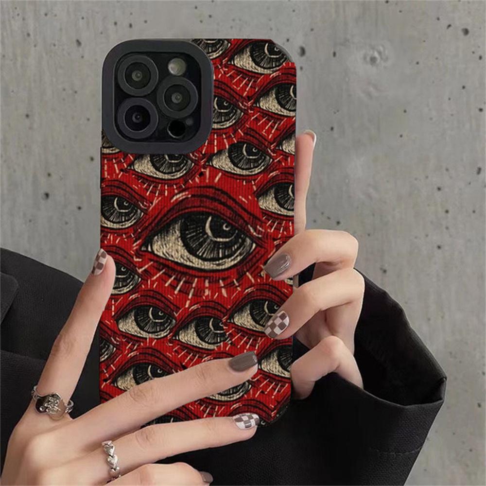 Модный жуткий красный глаз Силиконовый чехол Для Samsung Galaxy A34 A51 A52 A50 A32 A31 A21S A23 A53 A54 5G A71 A72 A73 A12 A13