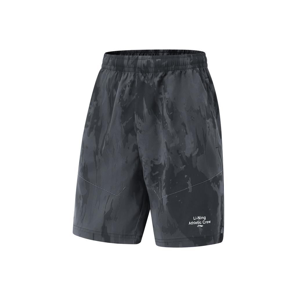 Li Ning Fitness Series Повседневные быстросохнущие прохладные удобные влагоотводящие дышащие универсальные прямые спортивные шорты со средней посадкой AKSV299-5