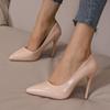 Summer New Large-size Fashion Single Shoes Pointed Head Shallow Mouth High Heels Patent Leather Stiletto Women's Shoes