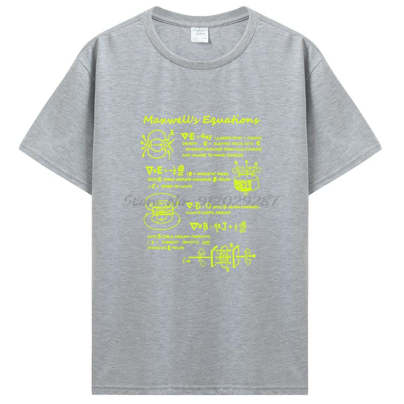 Забавная футболка с электромагнитной физикой и уравнением Максвелла, хлопковая футболка, подарки на день рождения, летняя футболка в стиле «мужская одежда»