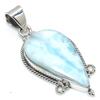 Подвеска из натурального ларимара, серебро 925 пробы, 1,75" s4J77