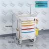 ABS Anesthesia & Infusion Multifunctional Rescue Trolley with Single/Double Door and Five Drawers