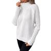 Autumn and Winter Women's Solid Colour Sweater High Neck Pullover Loose Solid Colour High Neck Sweater